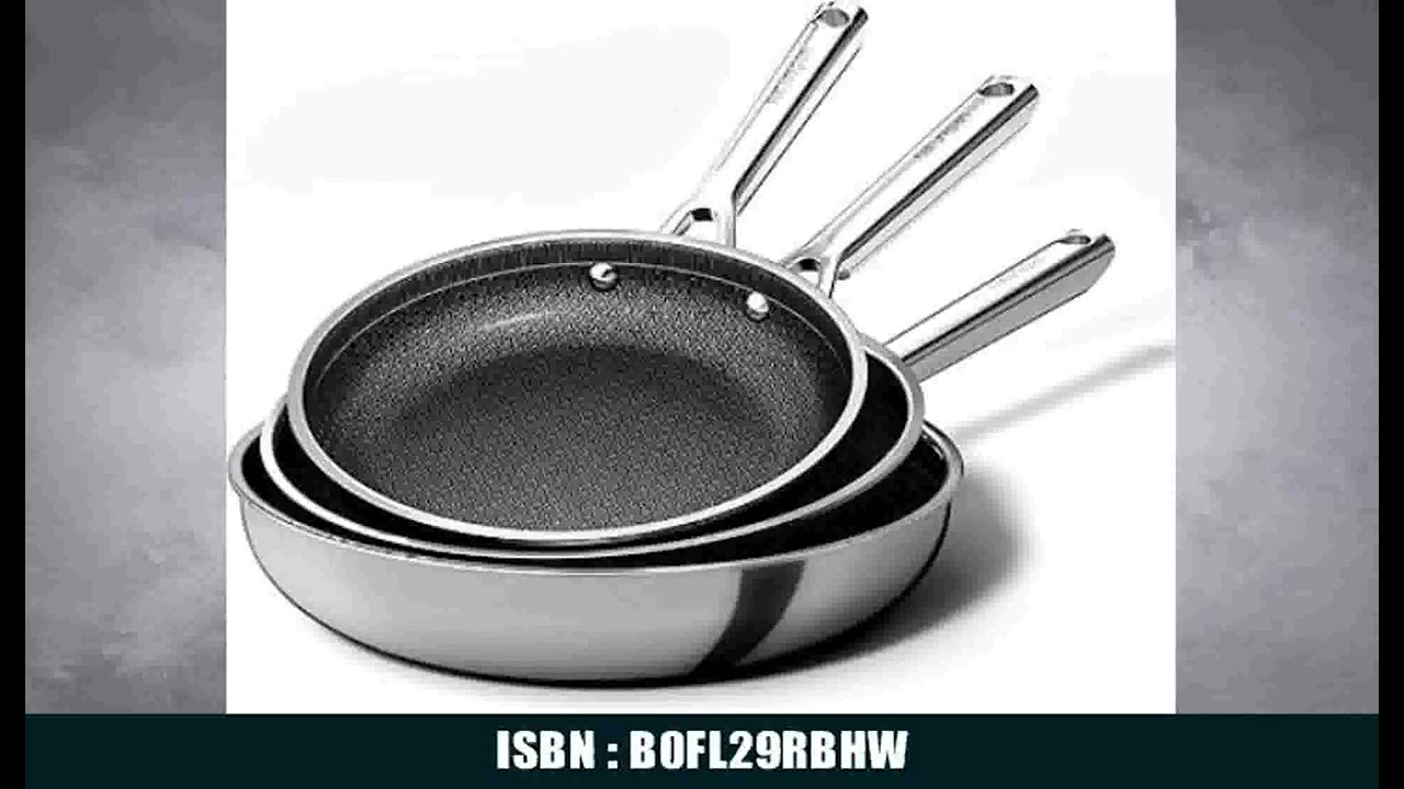 DiamondTitan Edelstahlpfanne Pfannenset 3-teilig (20+24+28cm), Antihaft Keramikpfanne, Bratpfanne