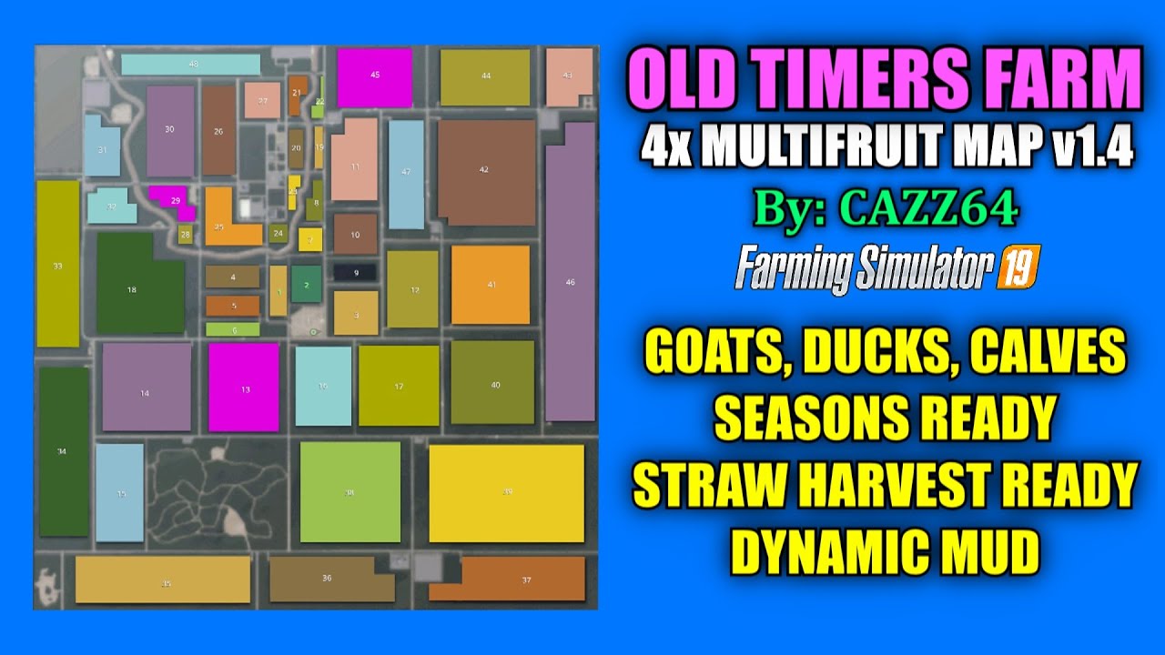 Old Timers Farm 4x Multifruit Map v1.4 