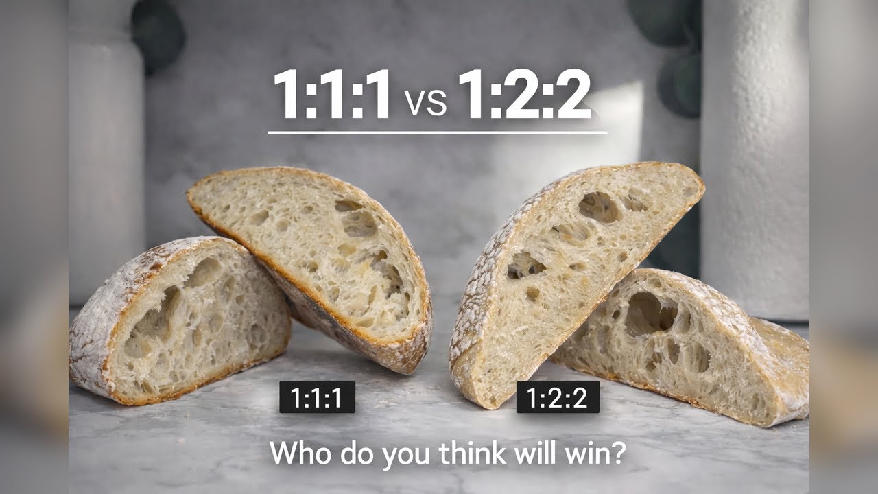 Part 3: 1:1:1 vs 1:2:2 Sourdough Starter — Which Loaf Wins?