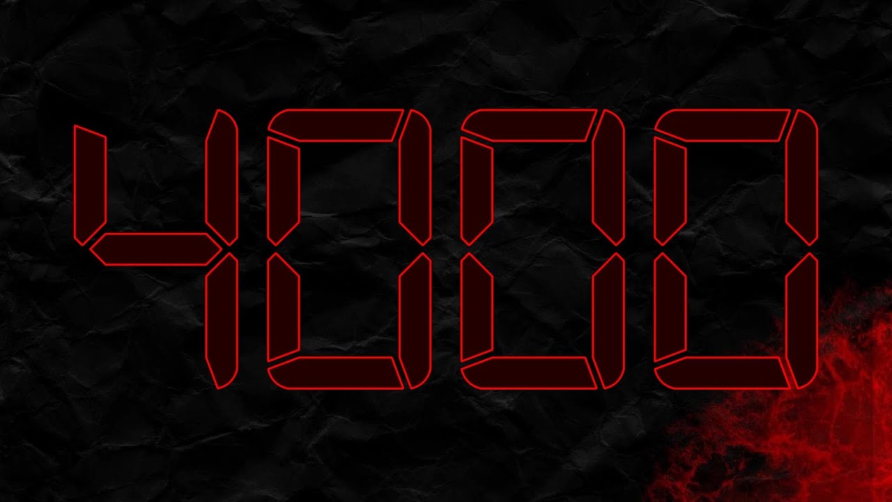 Countdown from 4000 to 0 in RED