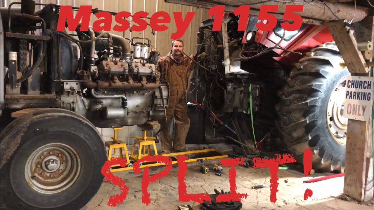 Massey 1155 hydraulic repair part 2, splitting the beast!