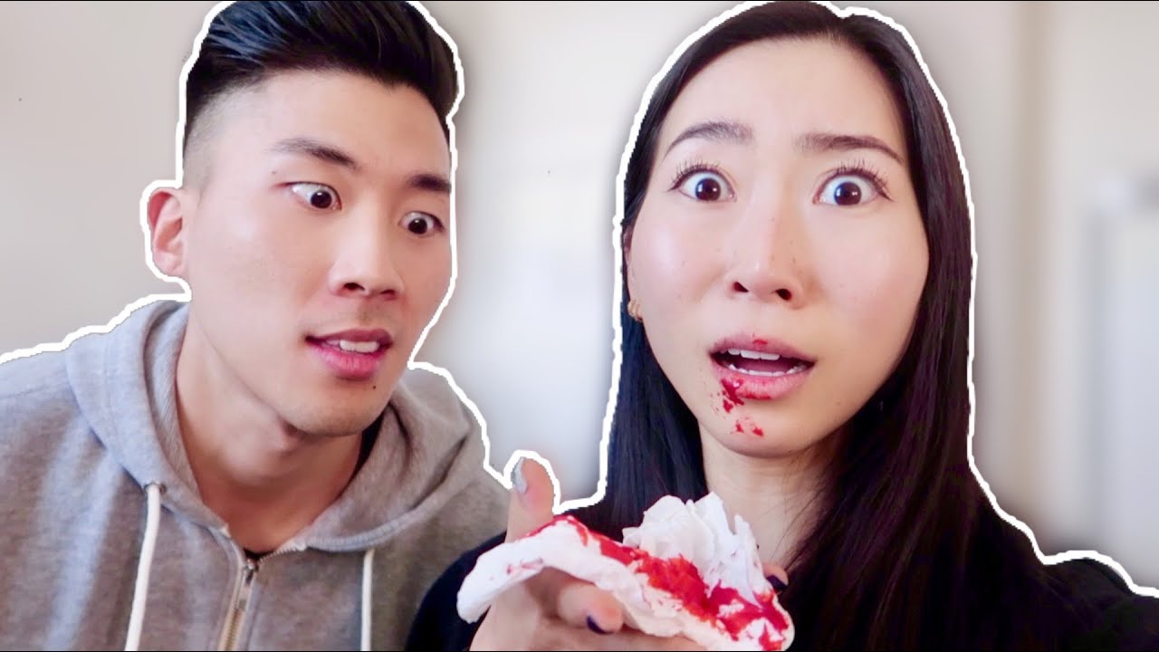 THROWING UP BLOOD PRANK ON BOYFRIEND