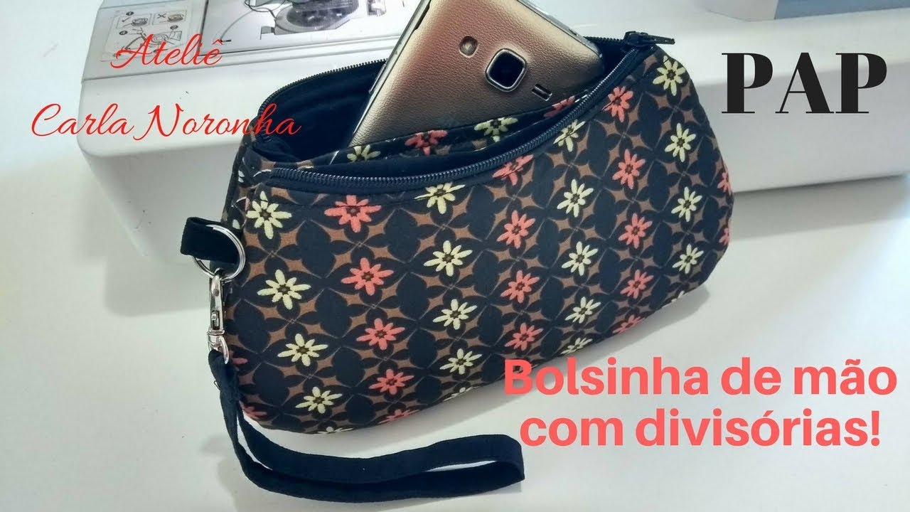 Bolsinha de mão com divisórias