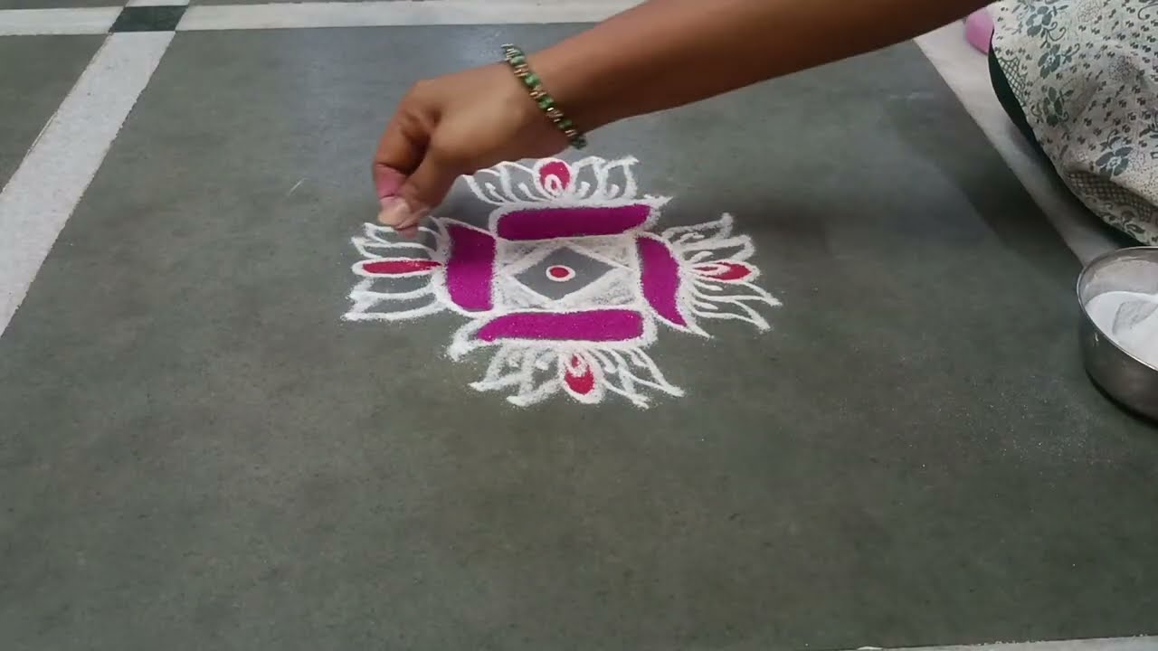 Trending Colourful Rangoli Design | Easy & Beautiful Rangoli 2025 | New Creative Rangoli Ideas