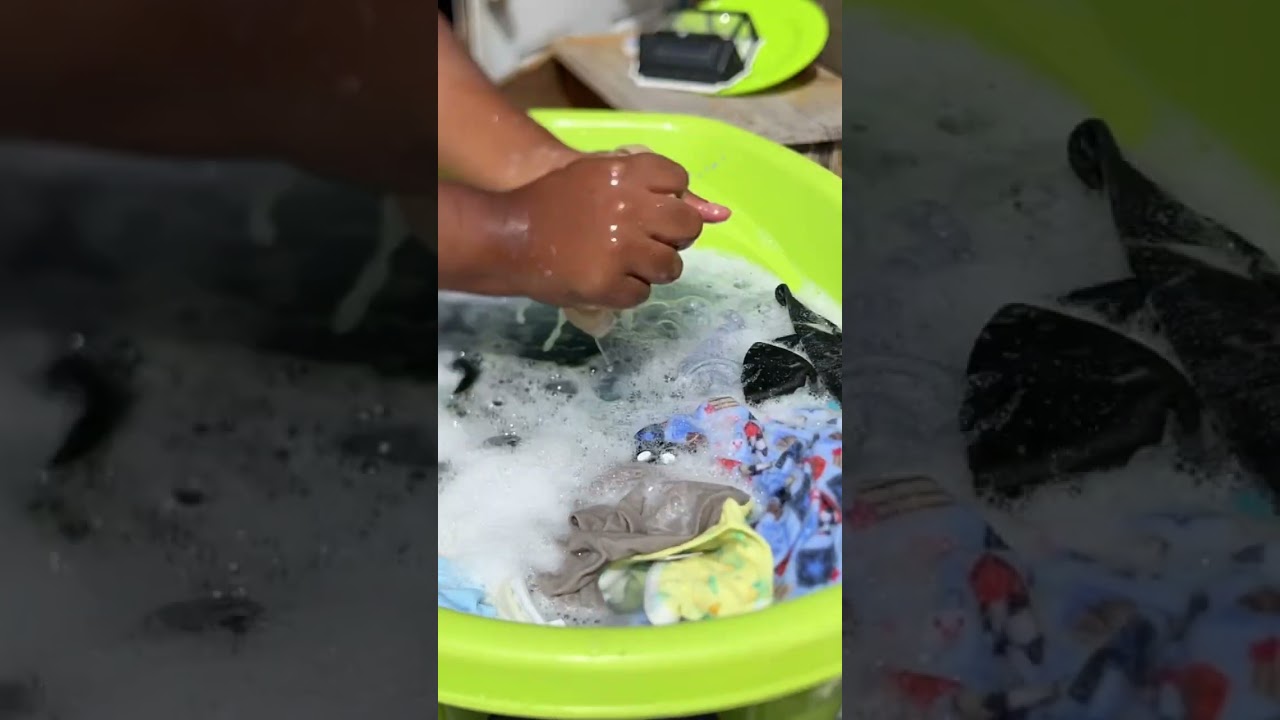 Washing newborn clothes feels good 🫶 #washingbabyclothes #washing #babyclothes #newbornclothes