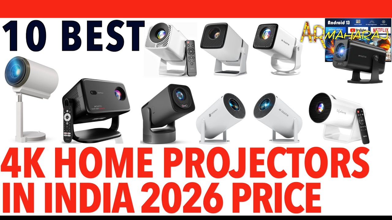 📽️ Top 10 Best Projectors iN India 2026 | ✨ 4k Smart Home Projector Price|WZATCO, E GATE, Portronics