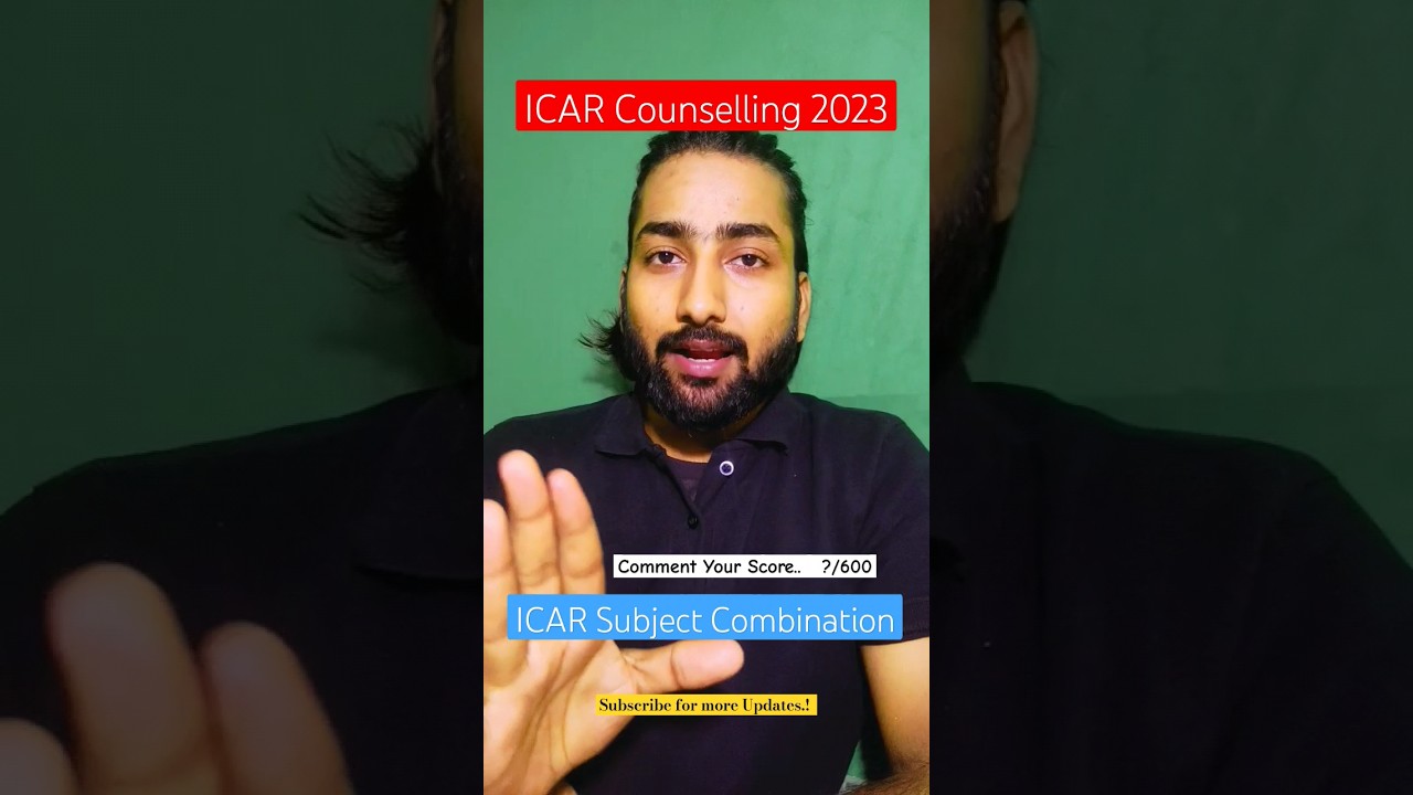 ICAR Counselling 2023 Subject Combination | ICAR Sub. Group Eligibility | CUET ICAR 2023 #cuet2023