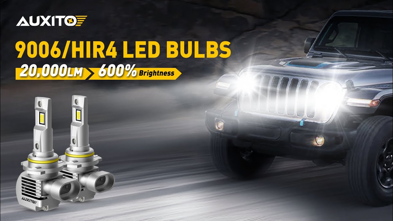 AUXITO - 9006 hb4 headlight bulb - 600% Brighter High Performance, High, Low Beam, 2022 latest model