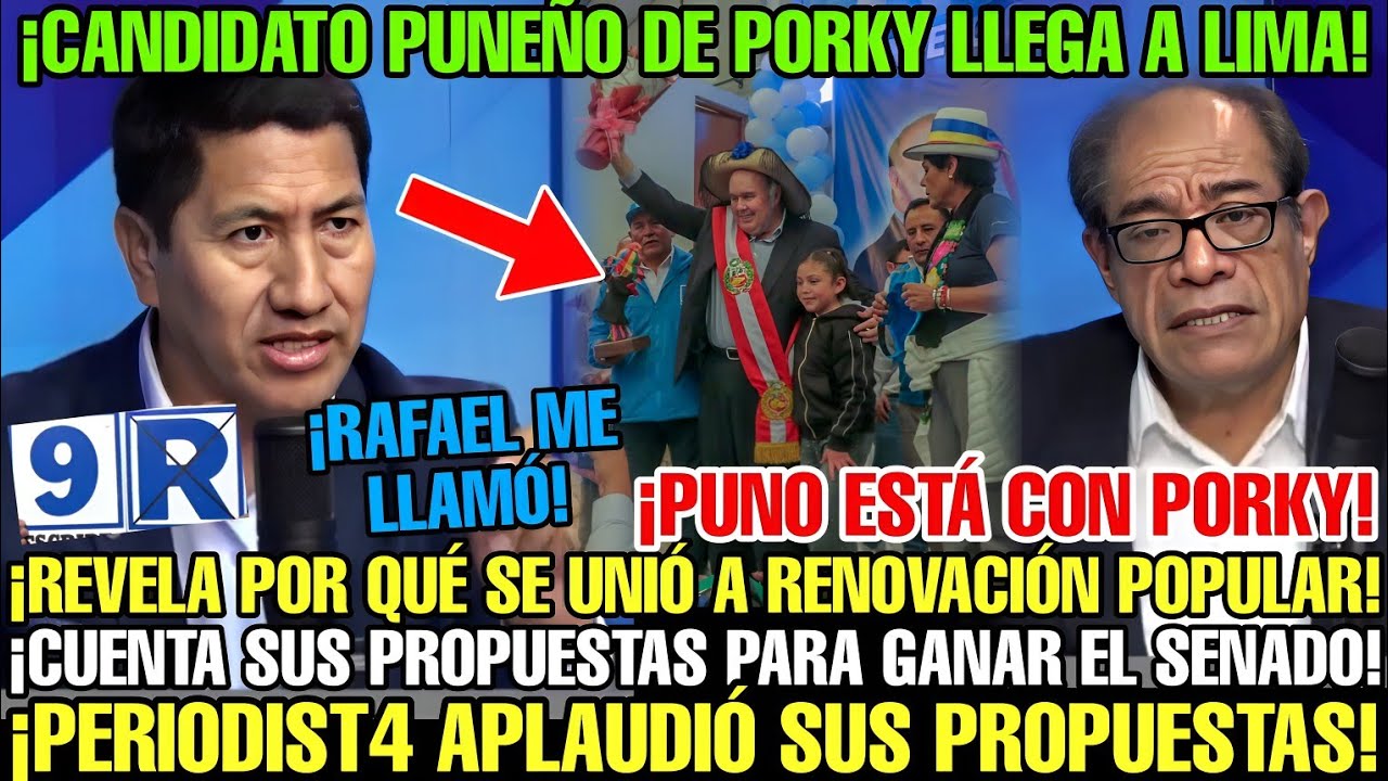 ¡DESDE PUNO A LIMA! CANDIDATO REVELA POR QUÉ VA CON RENOVACIÓN POPULAR Y SUS PROPUESTAS AL SENADO