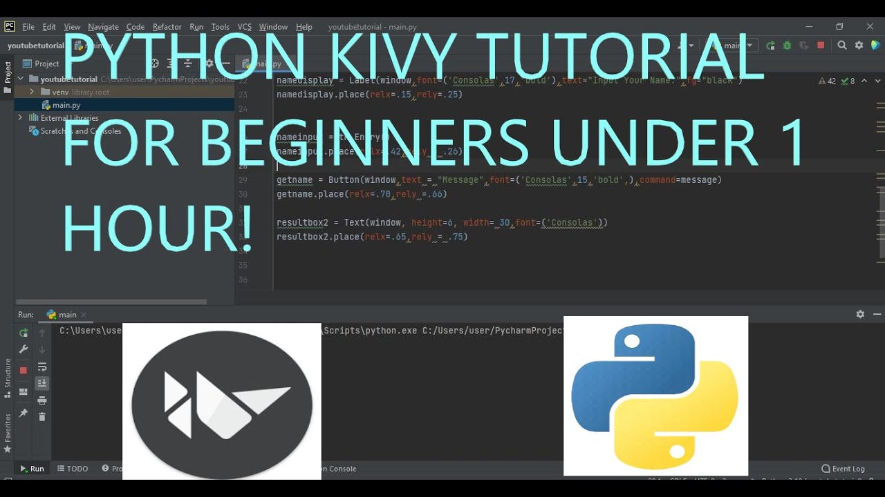One Hour Python Kivy Tutorials For Beginners