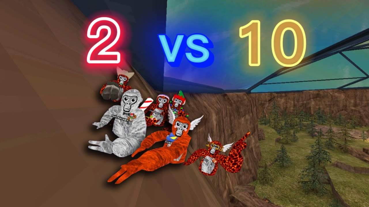 Gorilla Tag MANHUNT! 2 PRO vs 10 Taggers