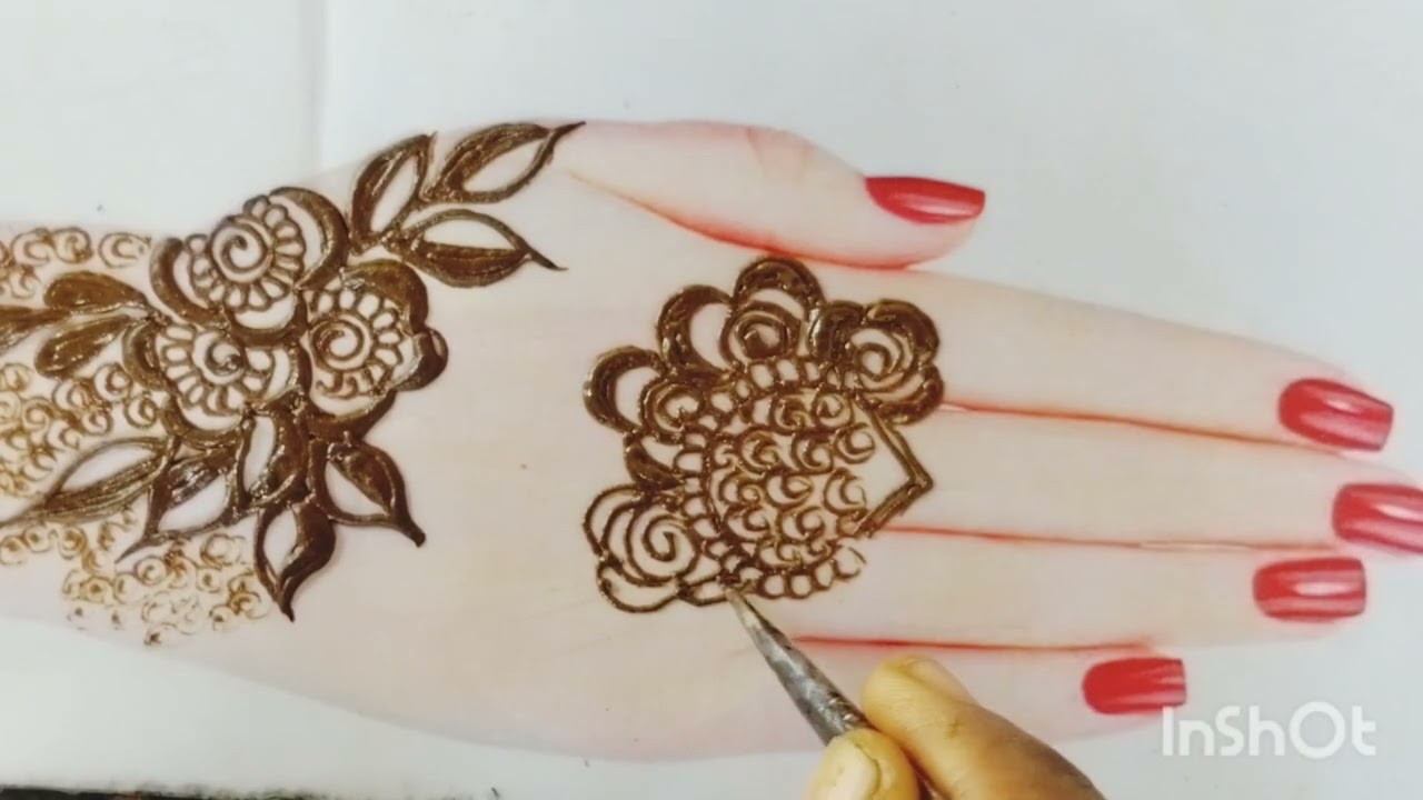 Beautiful Stylish Back Hand Mehndi Design 