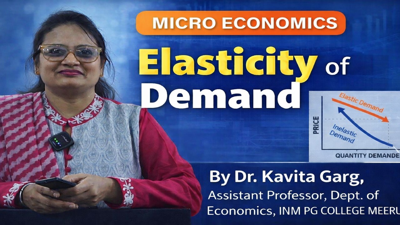 lecture on Micro Economics Topic in Elasticity of Demand