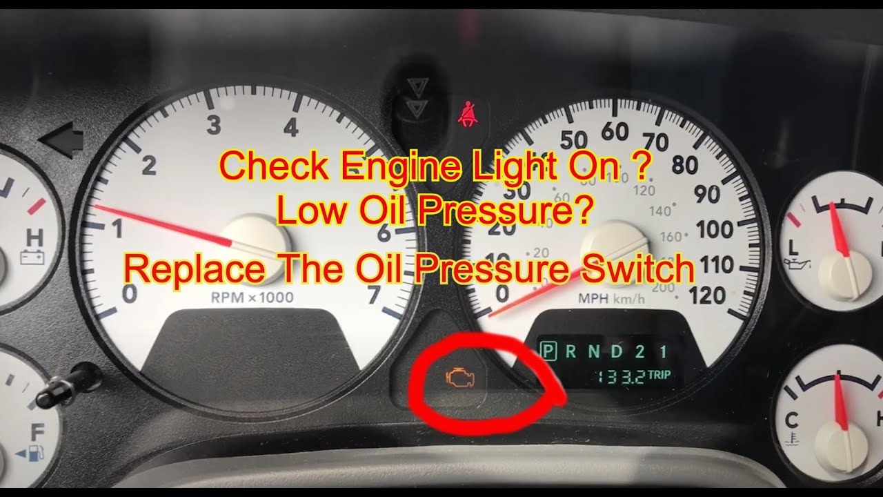 Replace The Oil Pressure Switch Dodge Ram 5.7 Hemi / PO524 /Low Oil Pressure