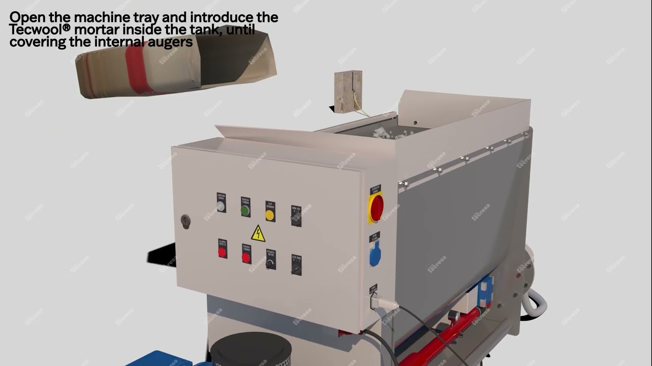 Large spraying machine for Tecwool Mortars