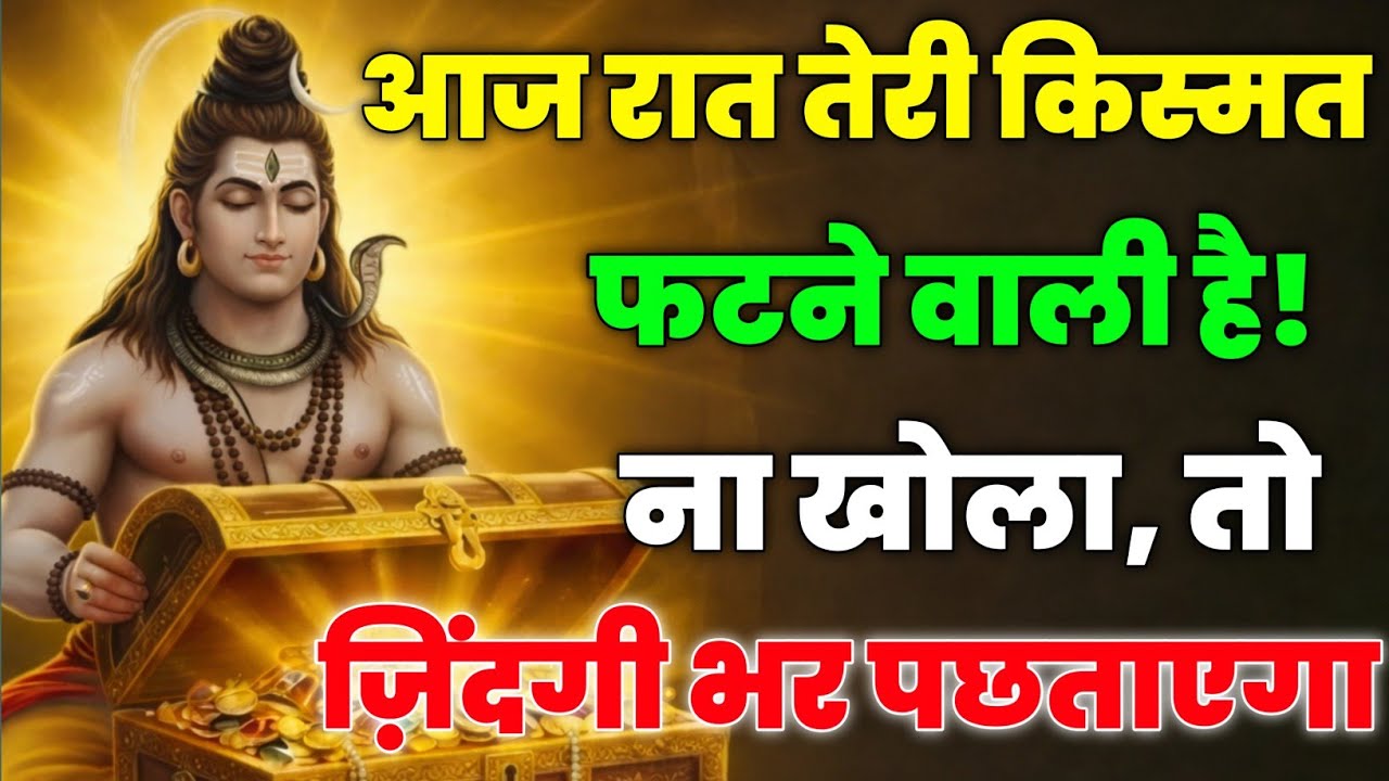 888🕉️Mahadev Ji Ka Sandesh💯😭 आज रात तेरी किस्मत फटने वाली है! 👁️| Har har mahadev #shivshakti