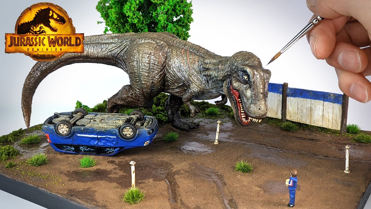 How to Make T-Rex Attacking Child Diorama | Polymer Clay | Jurassic World Dominion