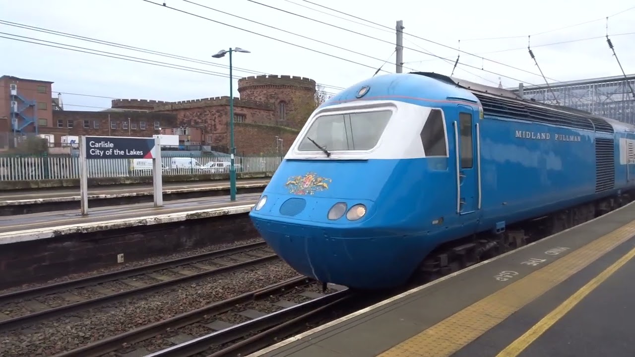 The LSL Class 43 (HST) BLUE PULLMAN Nos.43055+43059 was departs from P3 at Carlisle Citadel Station.