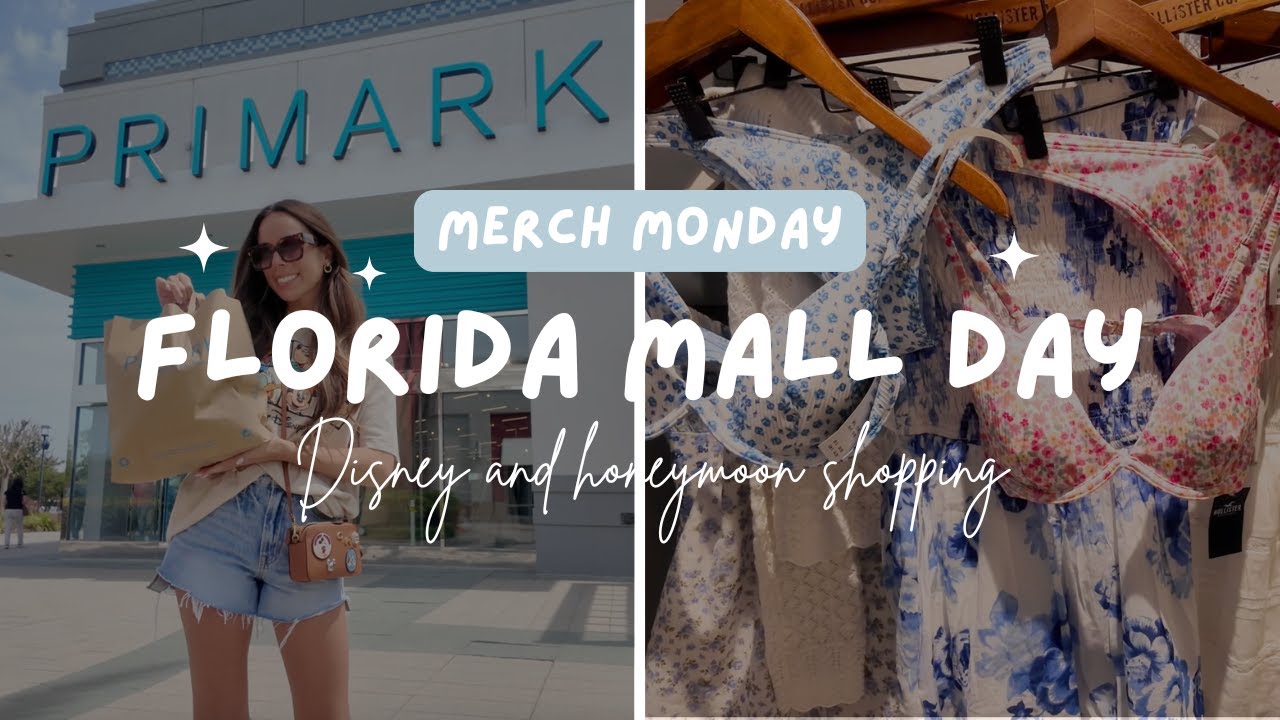 SHOPPING VLOG | Merch Monday - Primark at the Florida Mall for Disney finds + honeymoon shopping🤍✨