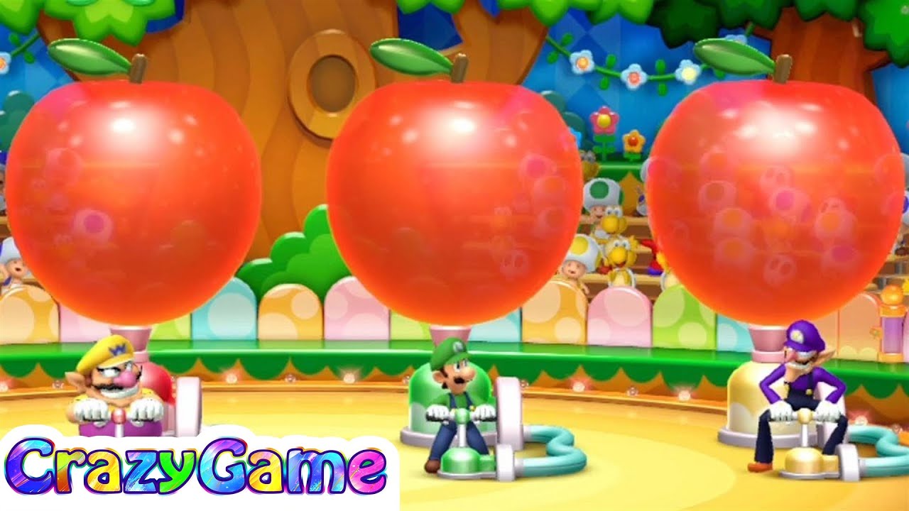 Mario Party 10 Coin Challenge - Mario v Wario v Luigi v Waluigi Master Difficult | Crazygaminghub
