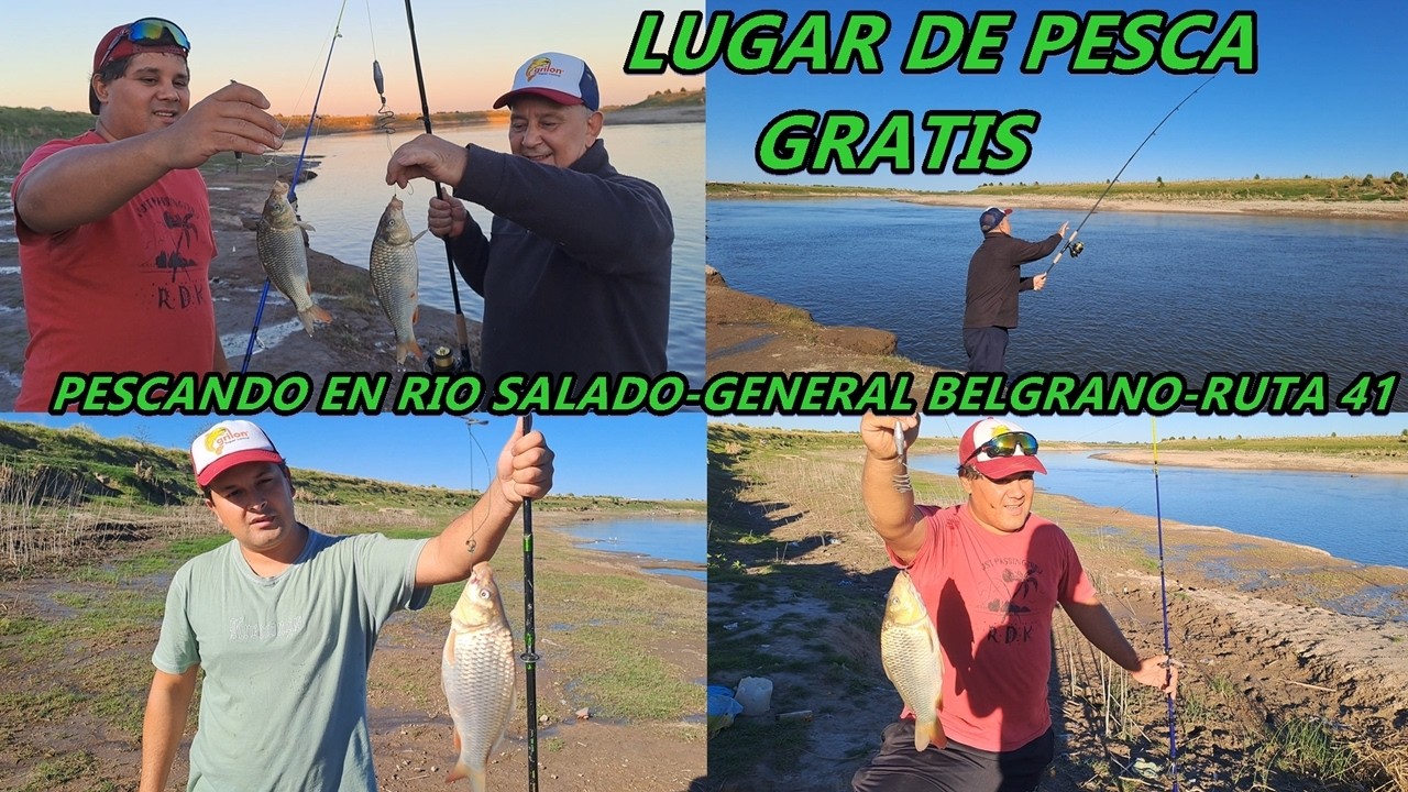 PESCA EN EL RIO SALADO 2026 EN GENERAL BELGRANO POR RUTA 41-PESCA Y COCINA #LOSPESCADORES