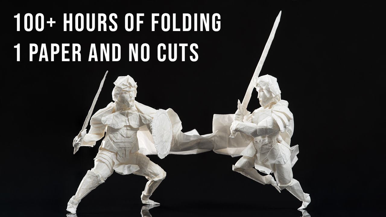 Folding Dueling Knights | Origami Time-Lapse