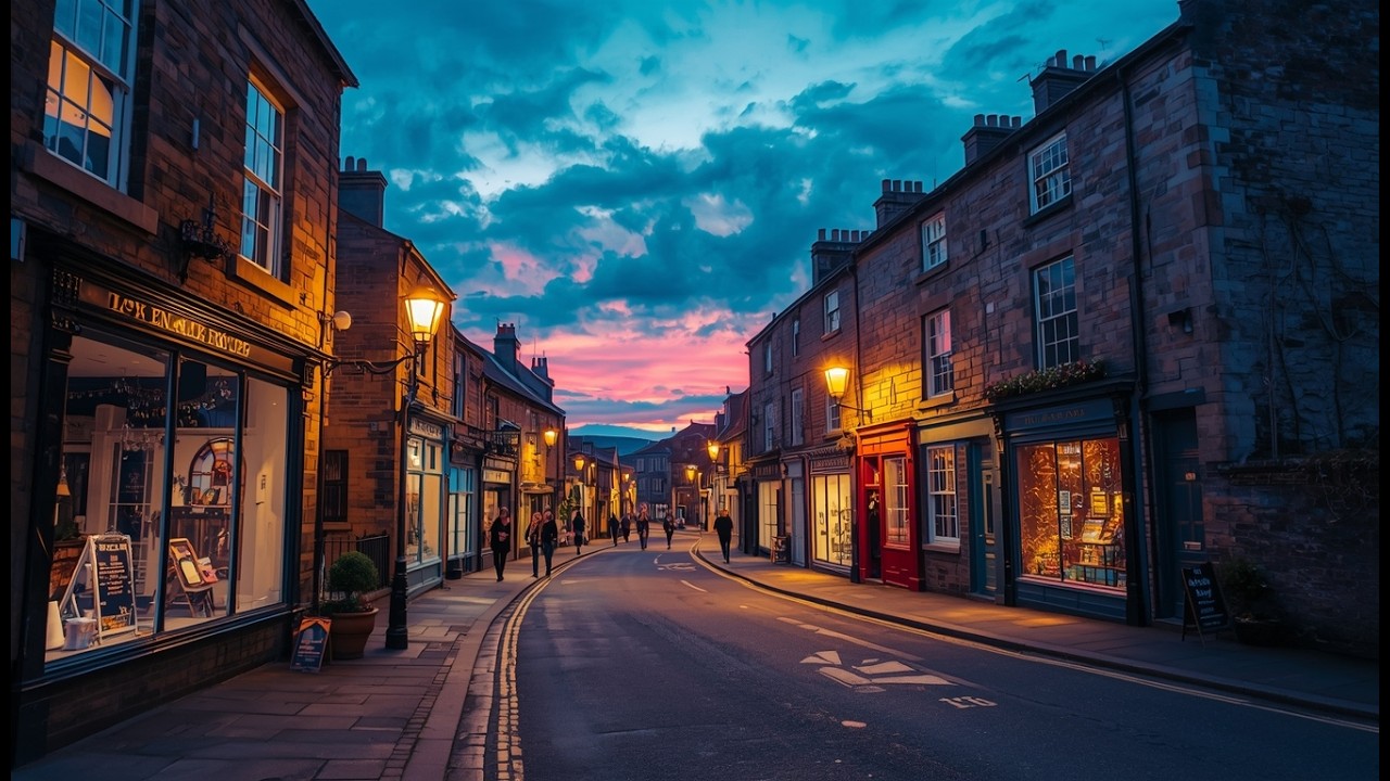 A Quiet Walk Through Clitheroe at Dusk (Bedtime Story) | Ribble Valley Bedtime Walks