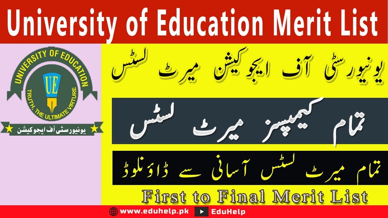 University Of Education Entry Test Result 2023 Announced