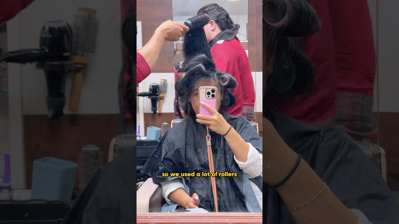 I got a wash and blow dry in India. This is how it went.