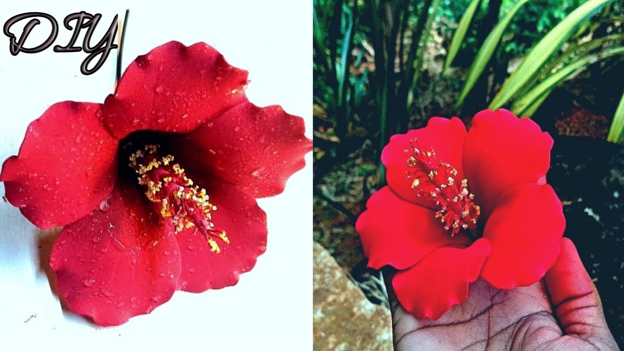 How To Make Hibiscus Foem Flower / Paper Flower / Mali Art Craft