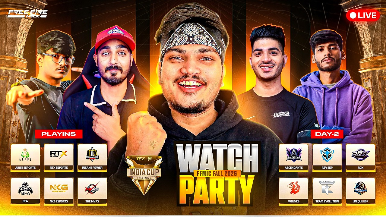 LIVE🔴FFMIC 2026 Fall | Play-Ins Day 2 | Group B -TSG RITIIK