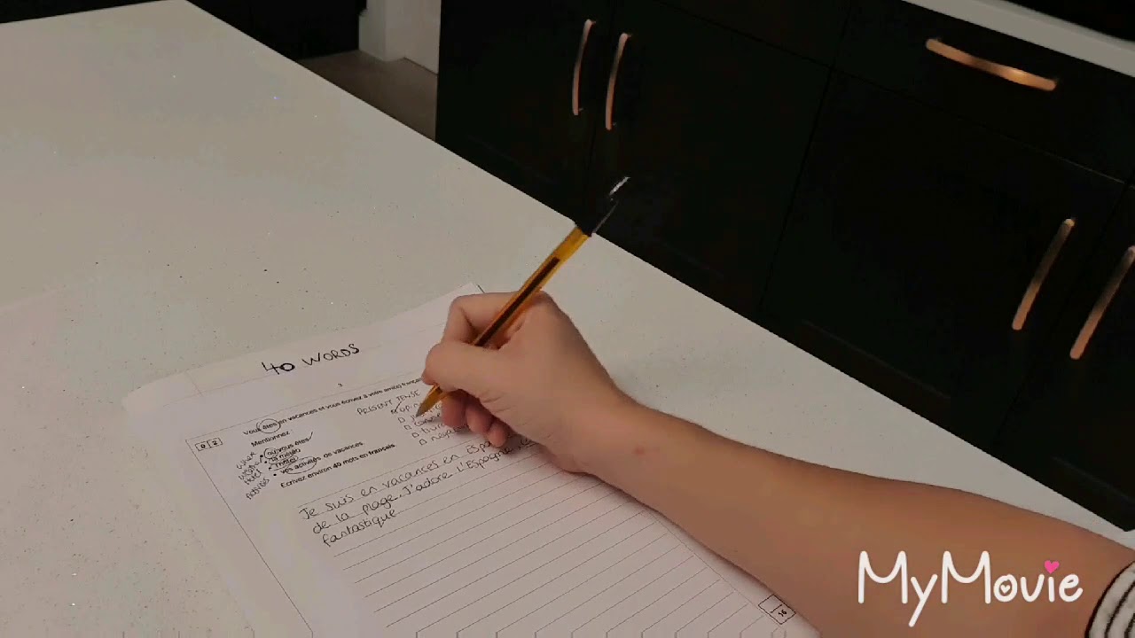 GCSE French Writing 40 Words Task