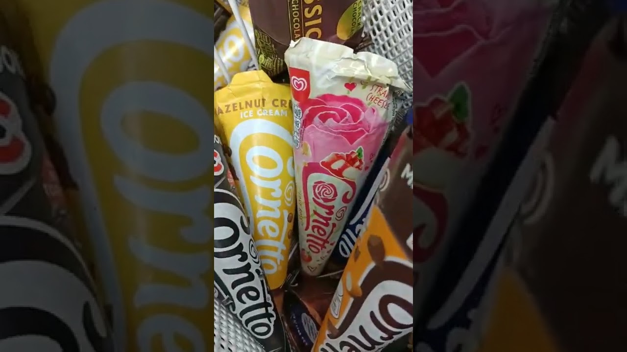 Amazing Best Satisfying Cornetto assorted flavor ice cream cone #asmr #shorts