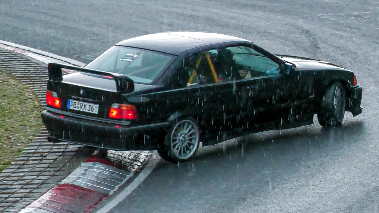 N&uuml;rburgring HEAVY RAIN, Spins, Tricky Conditions & Unintentional Oversteer Moments! 😏 Nordschleife
