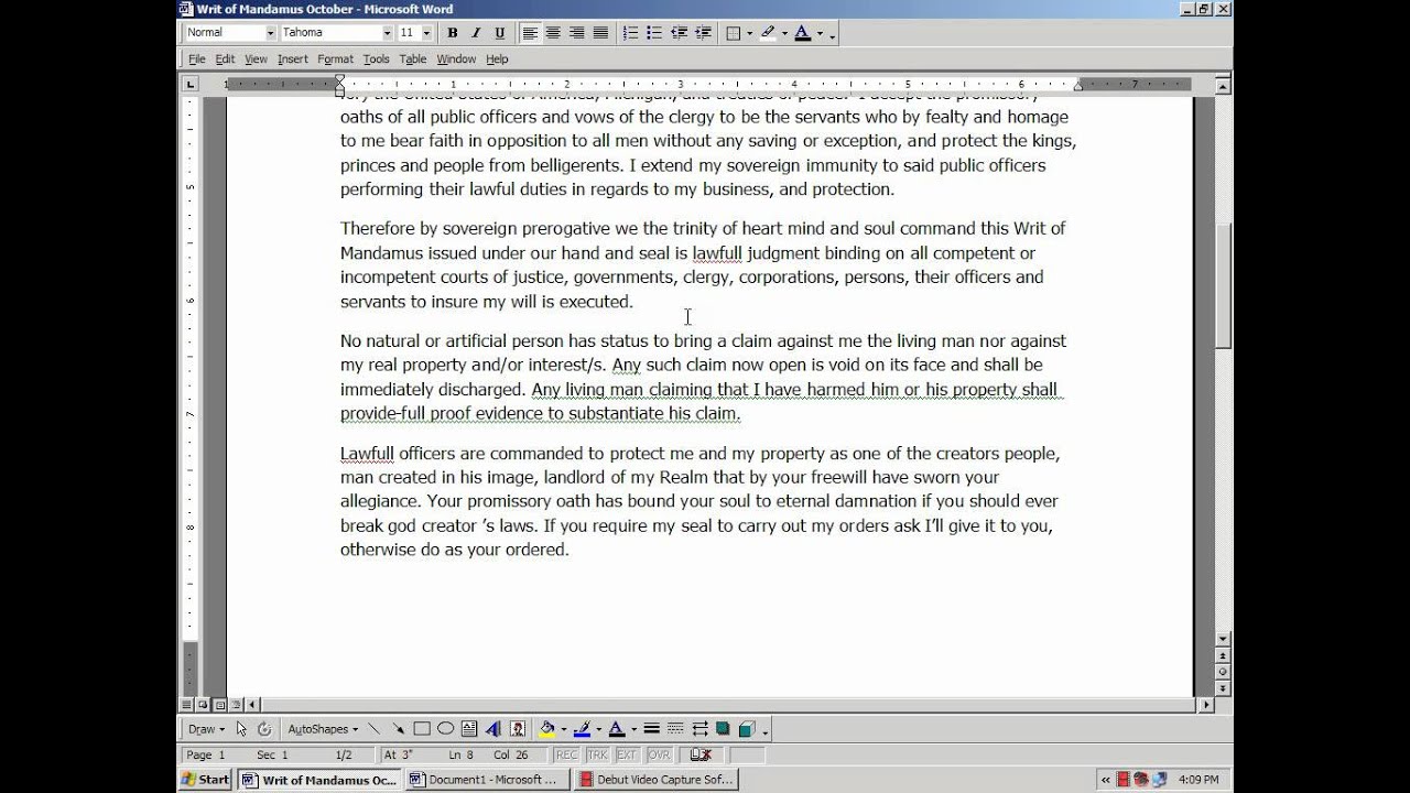 WRIT OF MANDAMUS