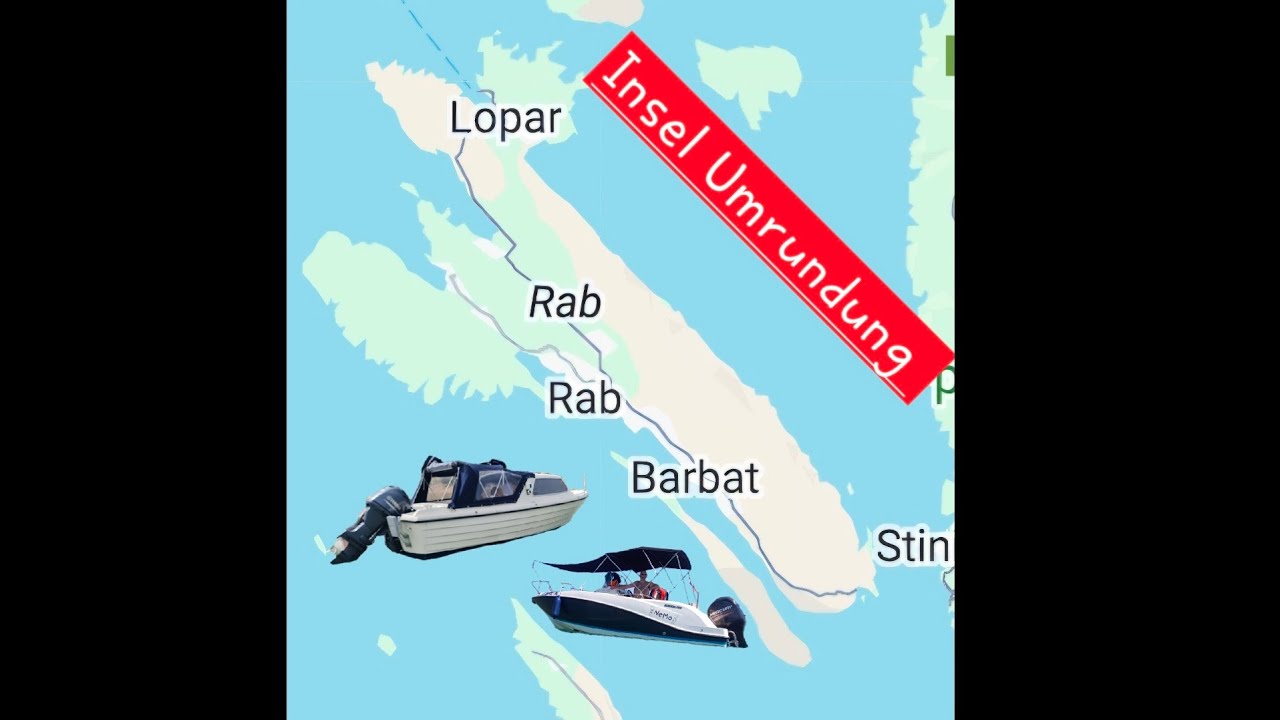 Insel Rab Kroatien Umrundung mit Boot