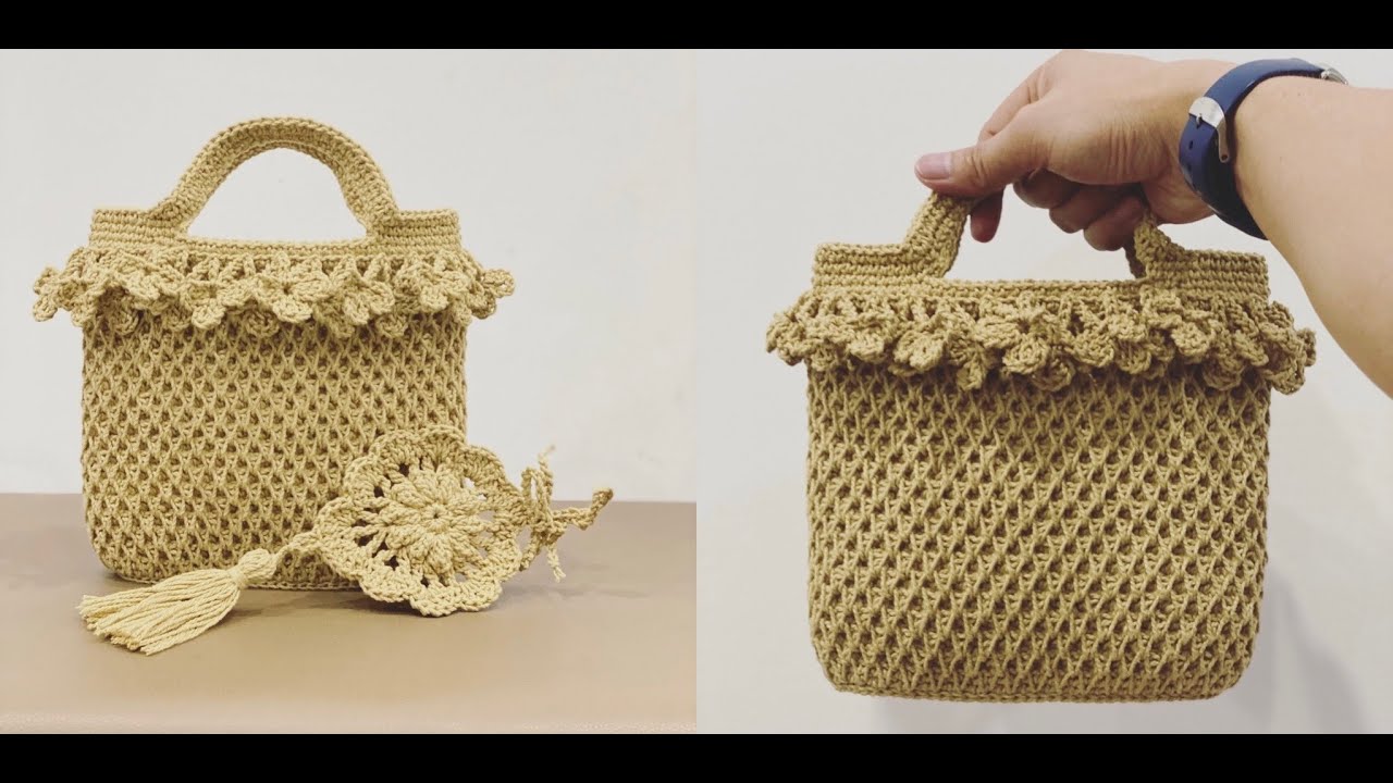 #75. CROCHET BAG - MÓC GIỎ XÁCH TUA RUA HOA