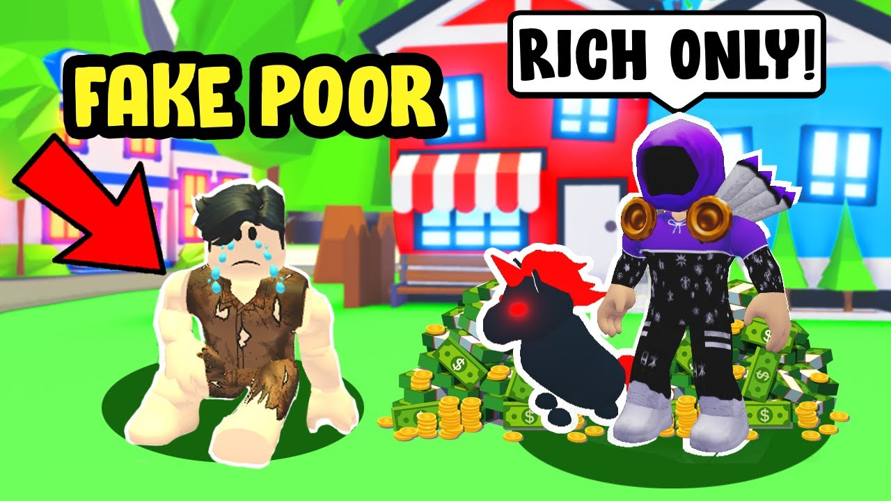 Я притворился бедным на сервере Adopt Me, предназначенном только для богатых (Roblox)