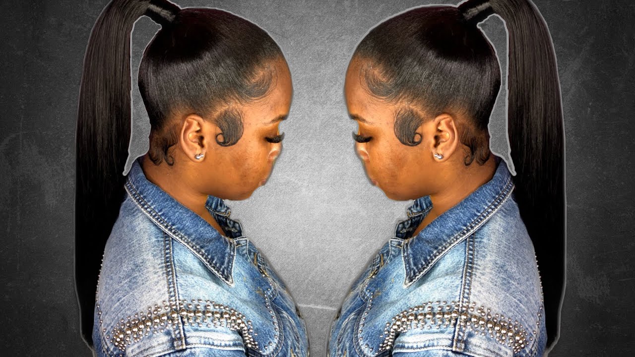 Sleek Mid Ponytail (No Part, No Swoop Bang)