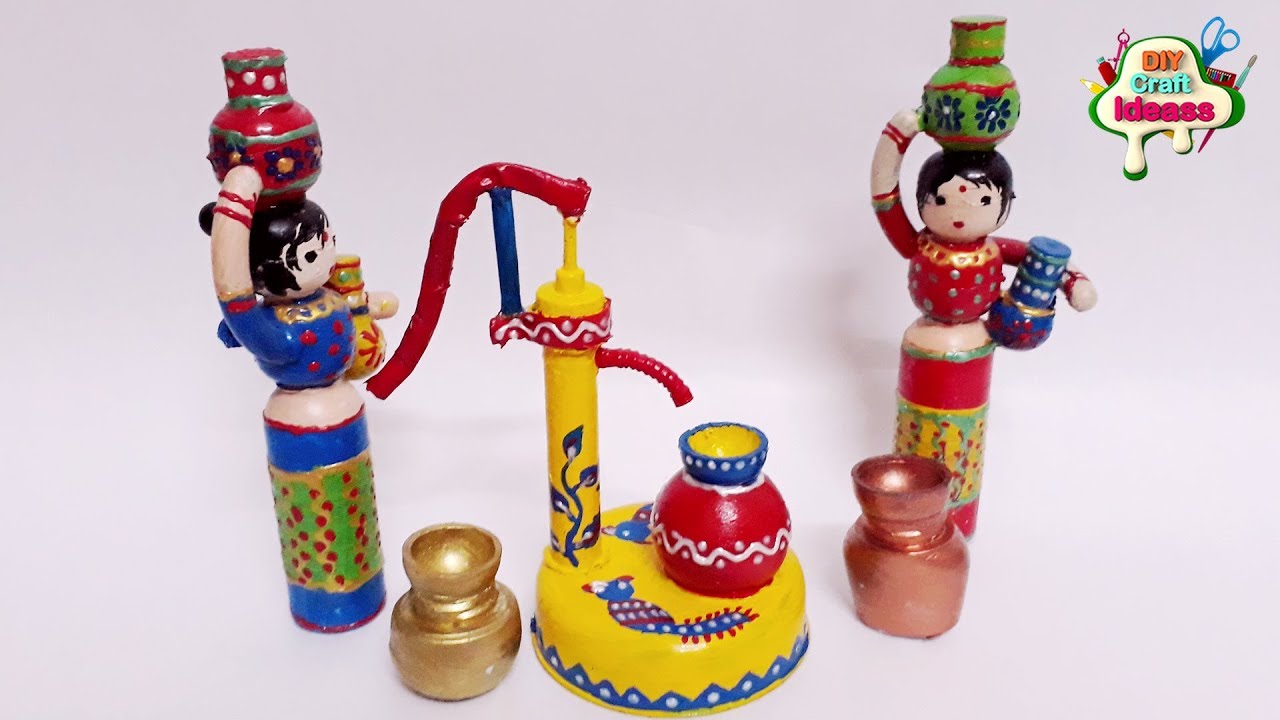 How to Make Hand Water Pump | cute handpump diy | Cute Dolls | Diy craft ideas