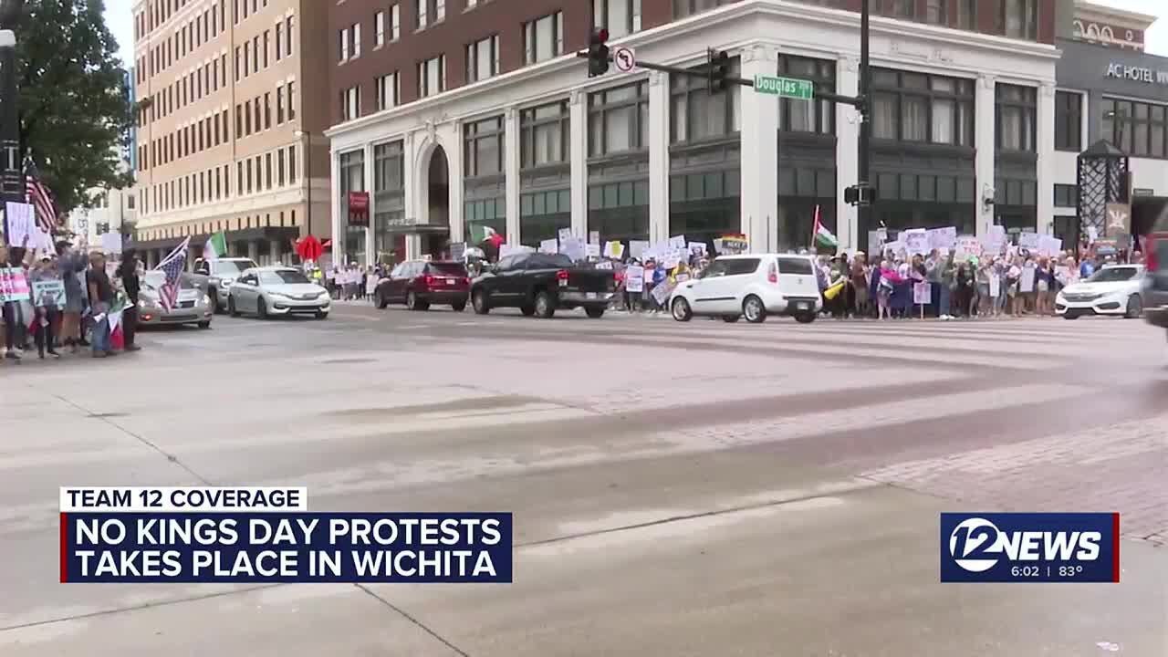 No kings day protest downtown Wichita