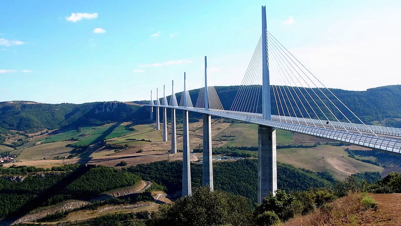 Millau Viaduct tallest bridge in the world - France (HD1080p)