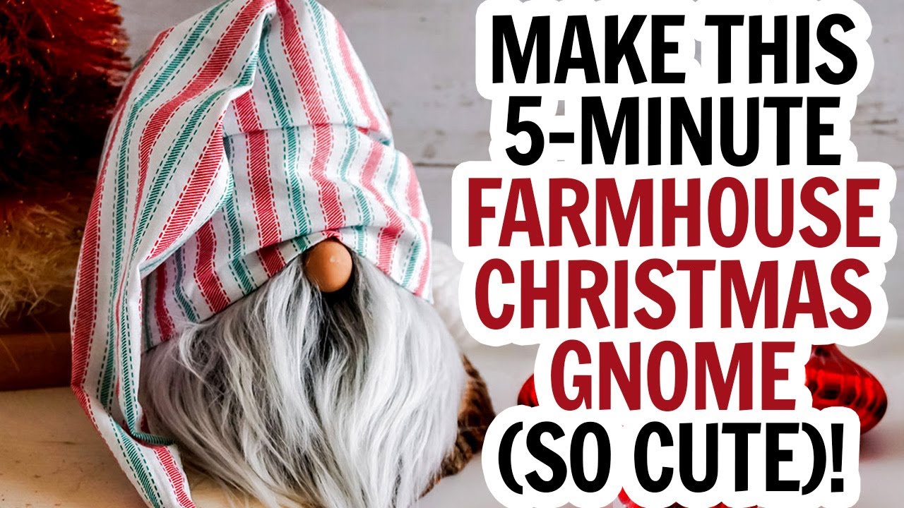 Easy Christmas Sock Gnome / DIY Christmas Gnome / Gnomes DIY / No Sew Gnome / 5 Minute Gnome