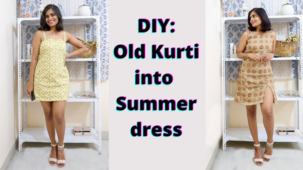 DIY: Old kurti into summer dress