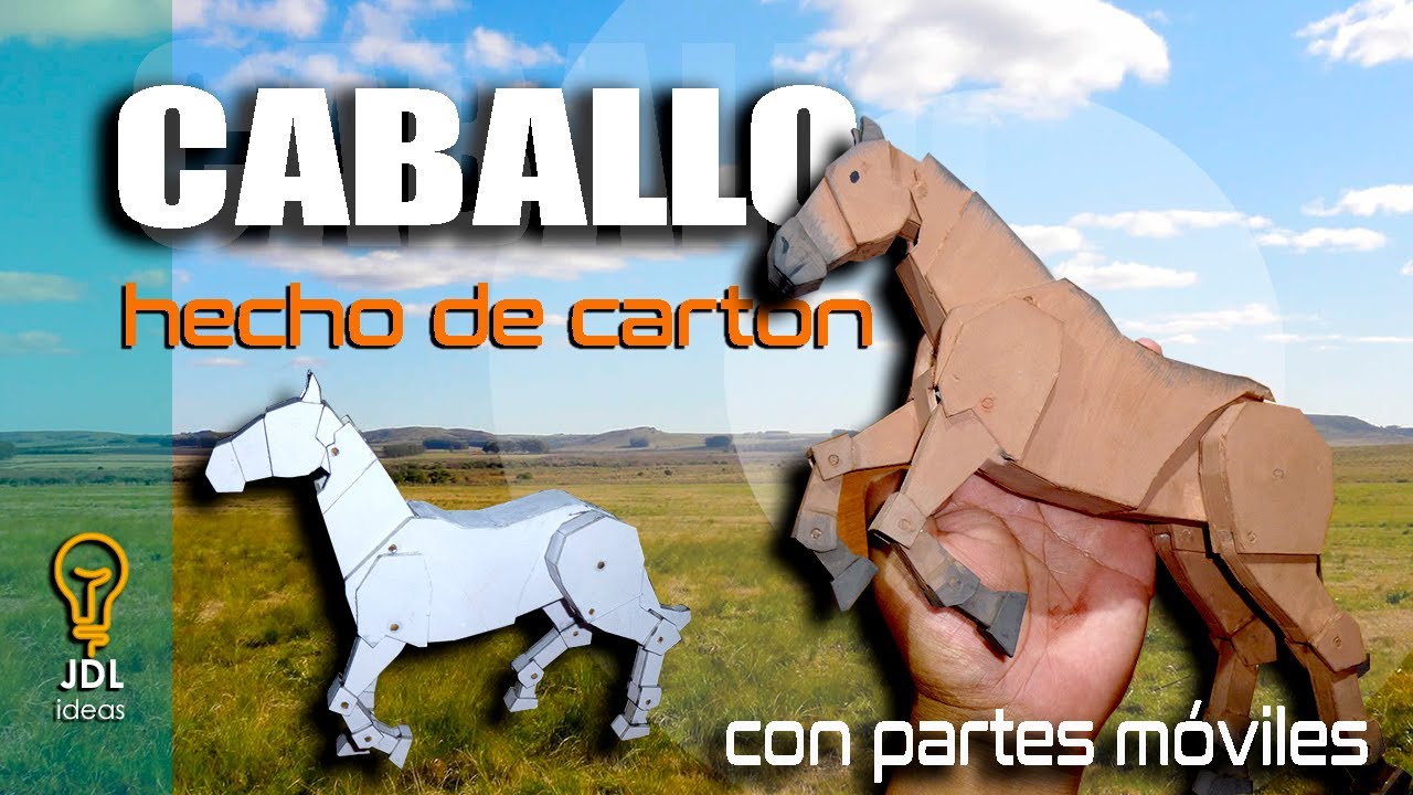 🐎 Como hacer un CABALLO 🐎 de cartón con partes MÓVILES | ANIMALES |   #JDLideas