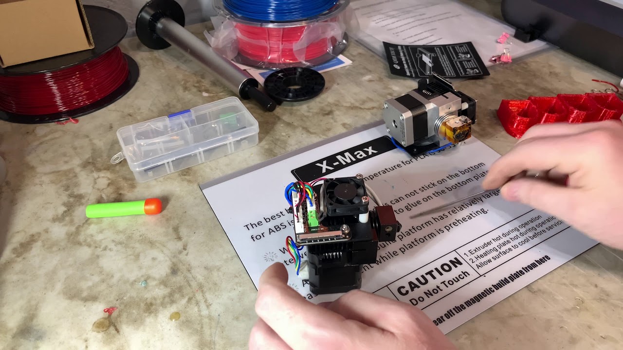 Qidi X-Max More extruder jamming issue! More extensive extruder tear down