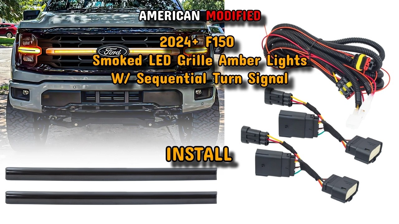 Smoked Grill Lights 24+ f150 XLT INSTALL w/WIRING