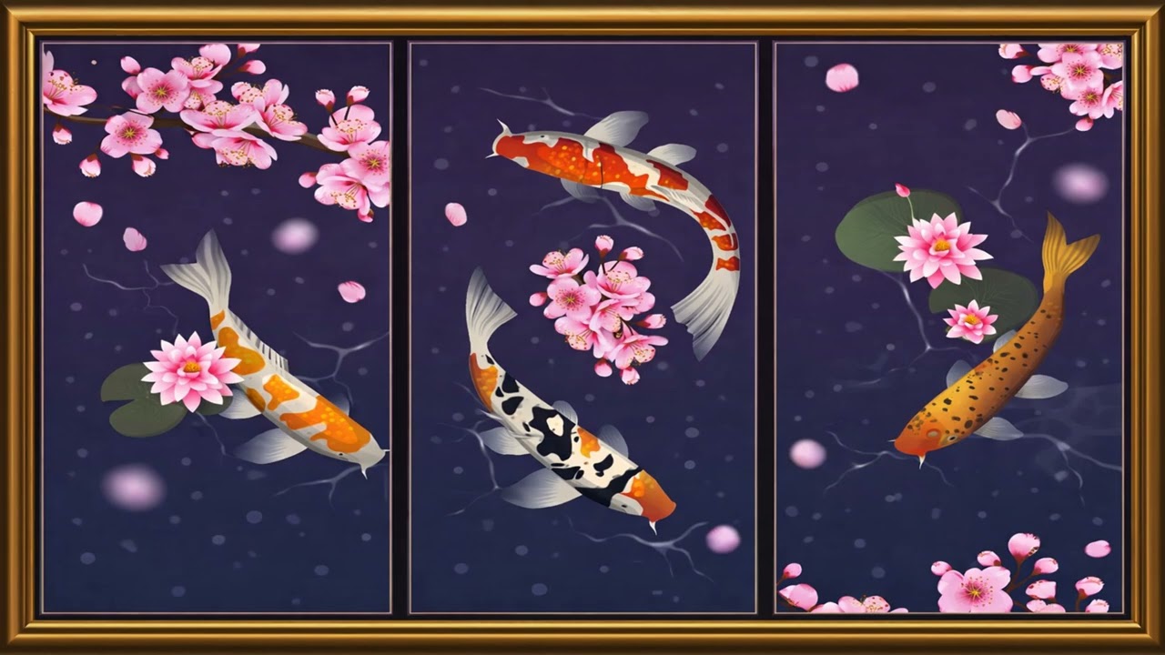 KOI Fish | TV Frame 4K | 2 Hours | @tvframeart9