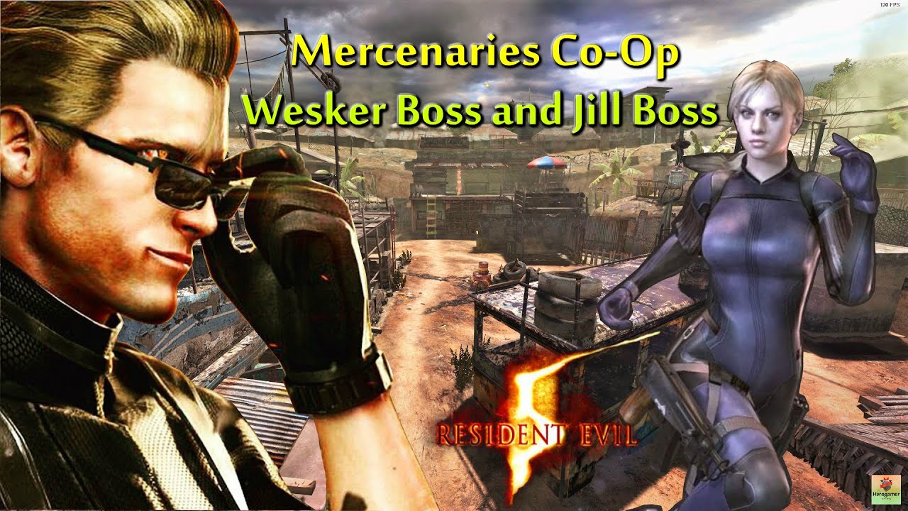Resident Evil 5 Mercenaries (Co-Op) with Wesker Boss And Jill Boss Public Assembly