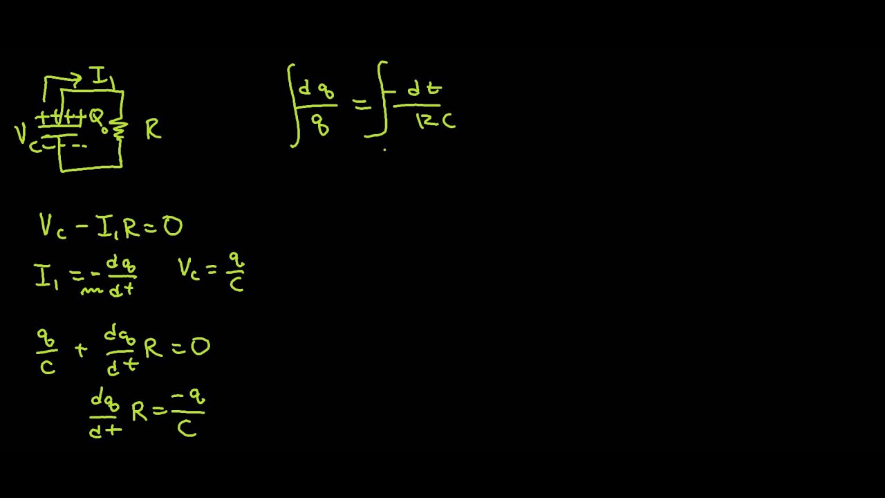 Derivation of Charging and Discharging Equations for RC Circuit